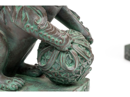 Pair Of Decorative Resin Foo Dogs