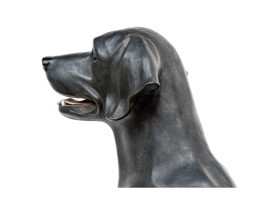 Resin Figure Of A Seated Labrador Dog