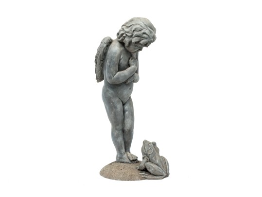 Garden Sculpture Putti With Frog