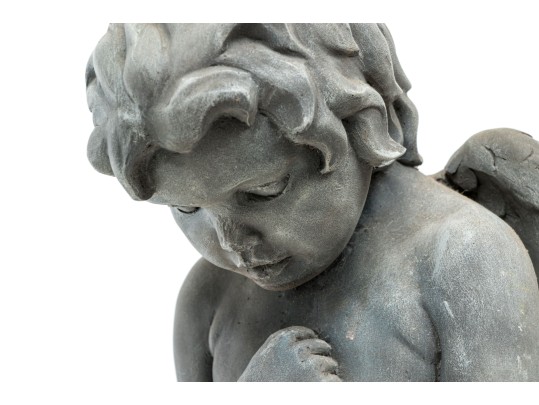 Garden Sculpture Putti With Frog