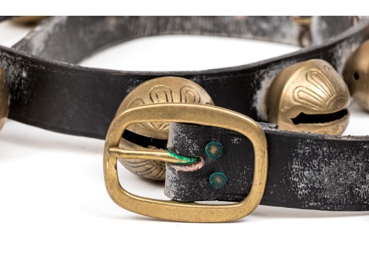 Festive Leather And Brass Sleigh Bells