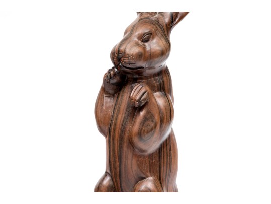 Indonesian Hadi Handicraft Carved Wood Rabbit