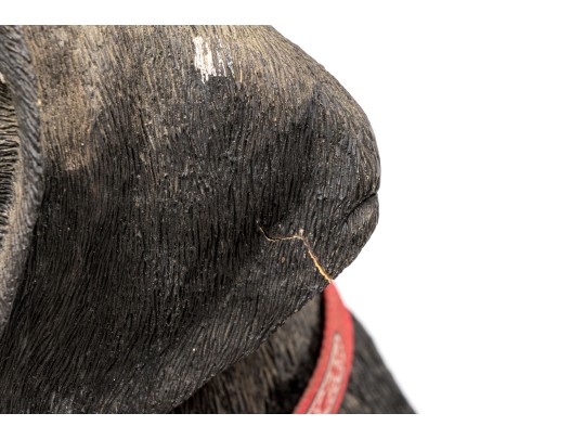 Sandiscast Life Size Resin Seated Black Labrador Retriever