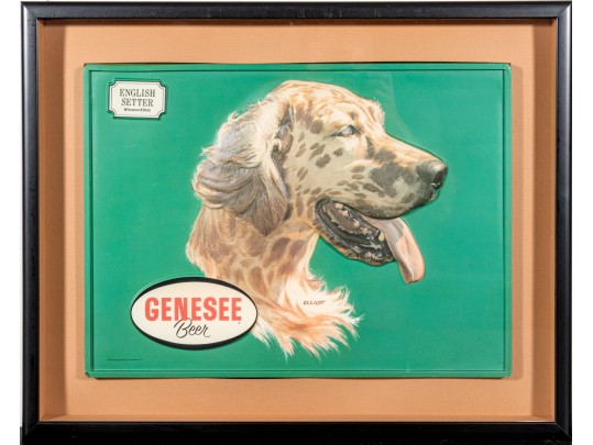 Vintage Genesee Beer Advertisement Plaque