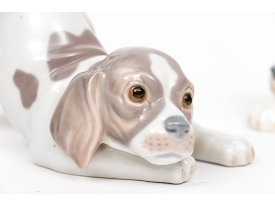 Duo Lladro Porcelain Puppies