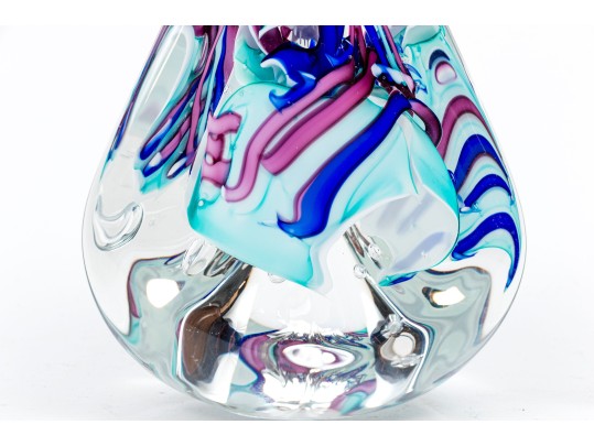 Michael Schmidt And Sonia Rhea Art Glass Paperweight, 1992