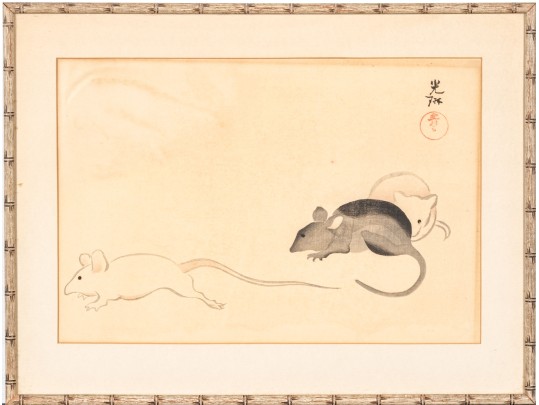 Ogata Korin (1658-1716) Woodblock Restrike Print, 