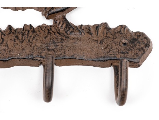 Playful Cast Iron Dog Form Coat Hook