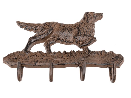 Playful Cast Iron Dog Form Coat Hook