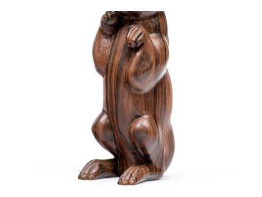 Indonesian Hadi Handicraft Carved Wood Rabbit