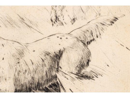 Mason Ltd Ed Lithograph, English Setters, 1941