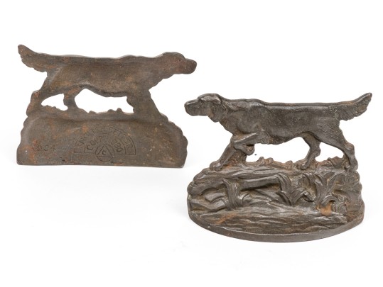 Pair Of English Setter Form Cast Bookends