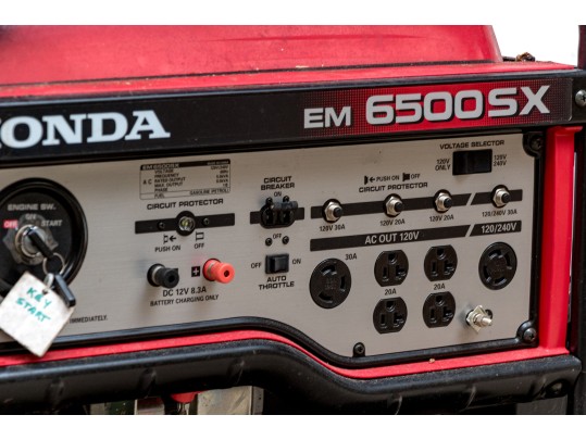 Honda EM 6500SX Portable Gas Powered Generator