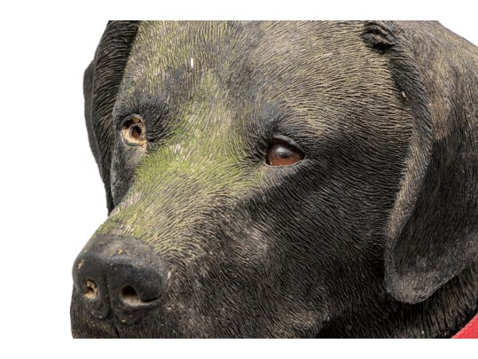 Sandiscast Life Size Resin Seated Black Labrador Retriever