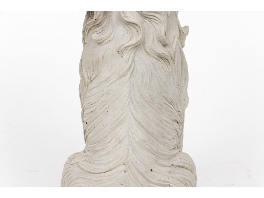 Cast Stone Seated Retriever Puppy