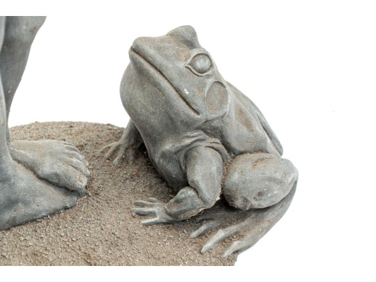 Garden Sculpture Putti With Frog
