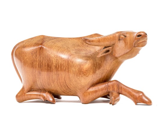 Decorative Carved Wood Water Buffalo