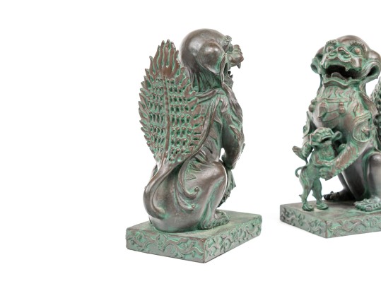 Pair Of Decorative Resin Foo Dogs