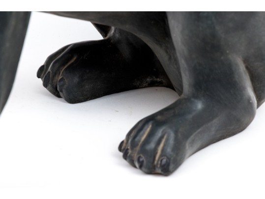 Resin Figure Of A Seated Labrador Dog
