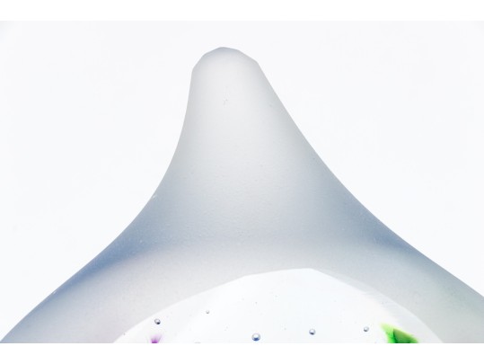 Fabulous Signed Large Art Glass Teardrop Form Paperweight