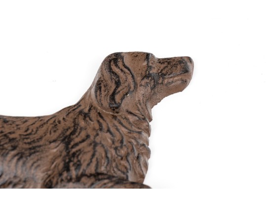 Playful Cast Iron Dog Form Coat Hook