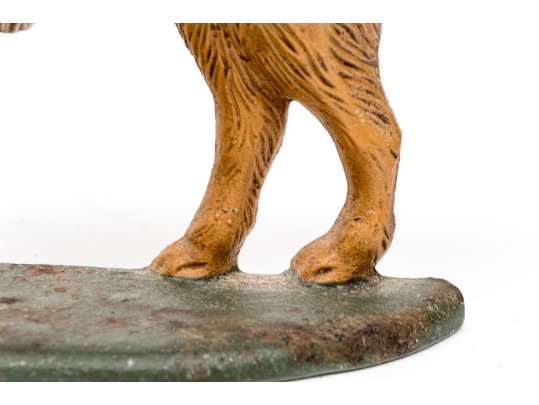 Decorative Painted Iron Golden Retriever Door Stop