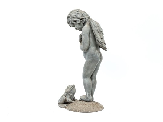 Garden Sculpture Putti With Frog
