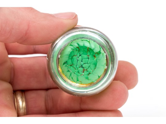 Gorgeous Group Of Two Diminutive Artisanal Glass Paperweights