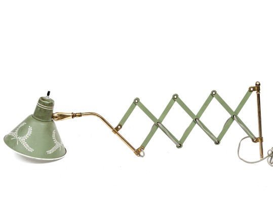 Mid-Century Tole Accordion Wall Lamp