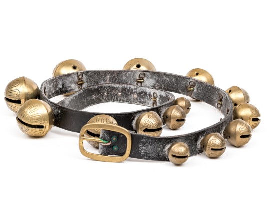 Festive Leather And Brass Sleigh Bells