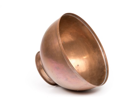 Oversized Solid Copper Revere Form Punch Bowl