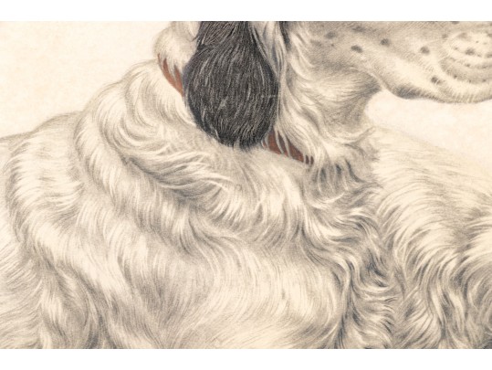 Leon Danchin (French, 1887-1938) Ltd. Ed. Lithograph, English Setters 