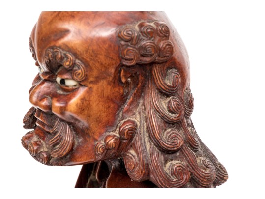 Chinese Carved Wood Figure Of An Immortal