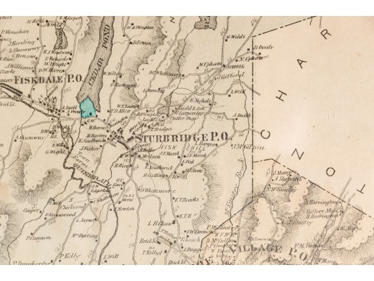 Antique Map Sturbridge And Southbridge