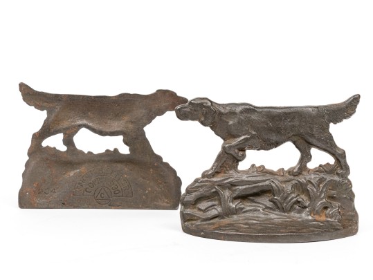 Pair Of English Setter Form Cast Bookends