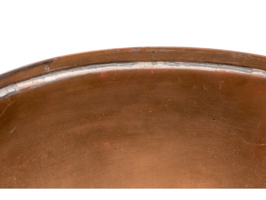 Oversized Solid Copper Revere Form Punch Bowl