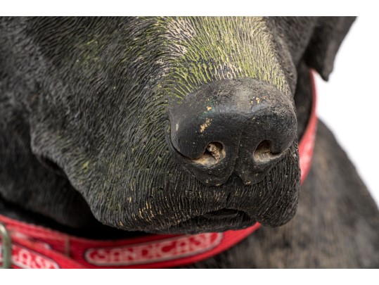 Sandiscast Life Size Resin Seated Black Labrador Retriever