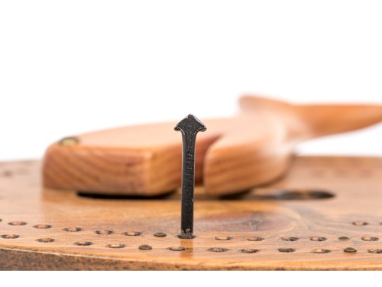 Pine Farm Crafts MA Whale Motif Cribbage Board