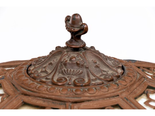 Vintage Slag Glass Table Lamp