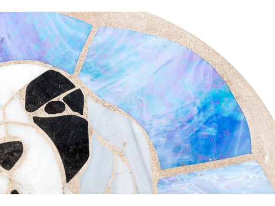 Slag Glass Mosaic Stepping Stone Of A Dog