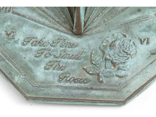 Cast Bronze Finished Brass Sundial