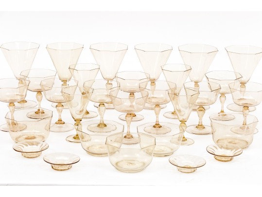 35 Piece Mid Century Murano Glass Service