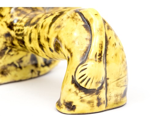 Mid Century Pottery Lion 