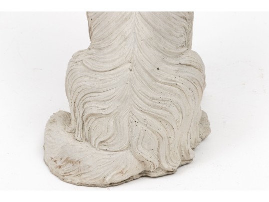 Cast Stone Seated Retriever Puppy
