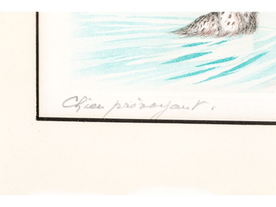 Boris O'Klein Pencil Signed Color Etching