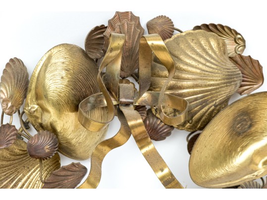 Decorative Brass And Copper Marine Motif Wreath