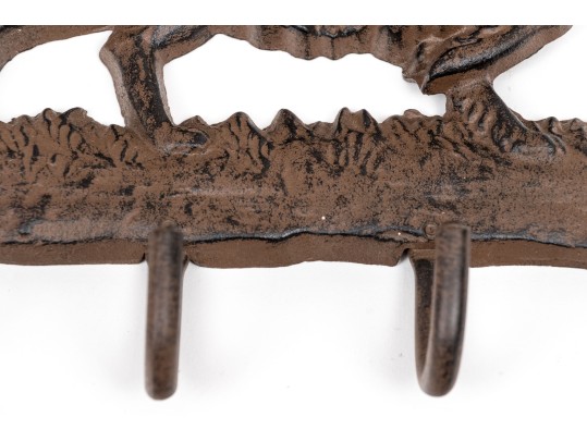 Playful Cast Iron Dog Form Coat Hook