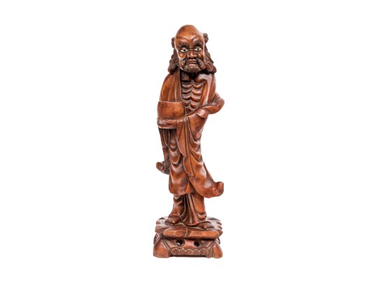 Chinese Carved Wood Figure Of An Immortal