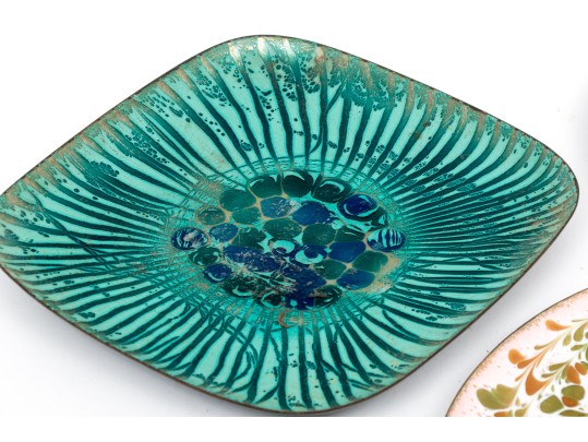 Collection Of Six Enamelware Plates