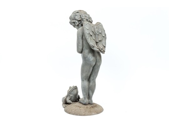 Garden Sculpture Putti With Frog